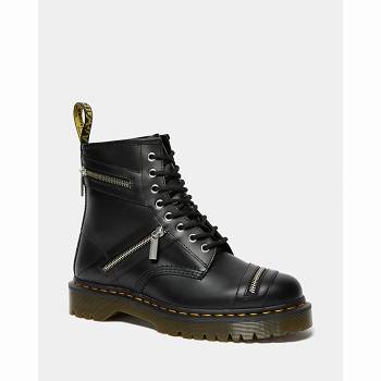 Dr Martens 1460 Bex Kožené Zipper - Cierne Cizmy Damske, D178SK